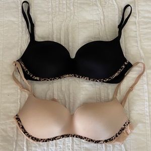 Victoria’s Secret Balconette Pink & Black Push Up